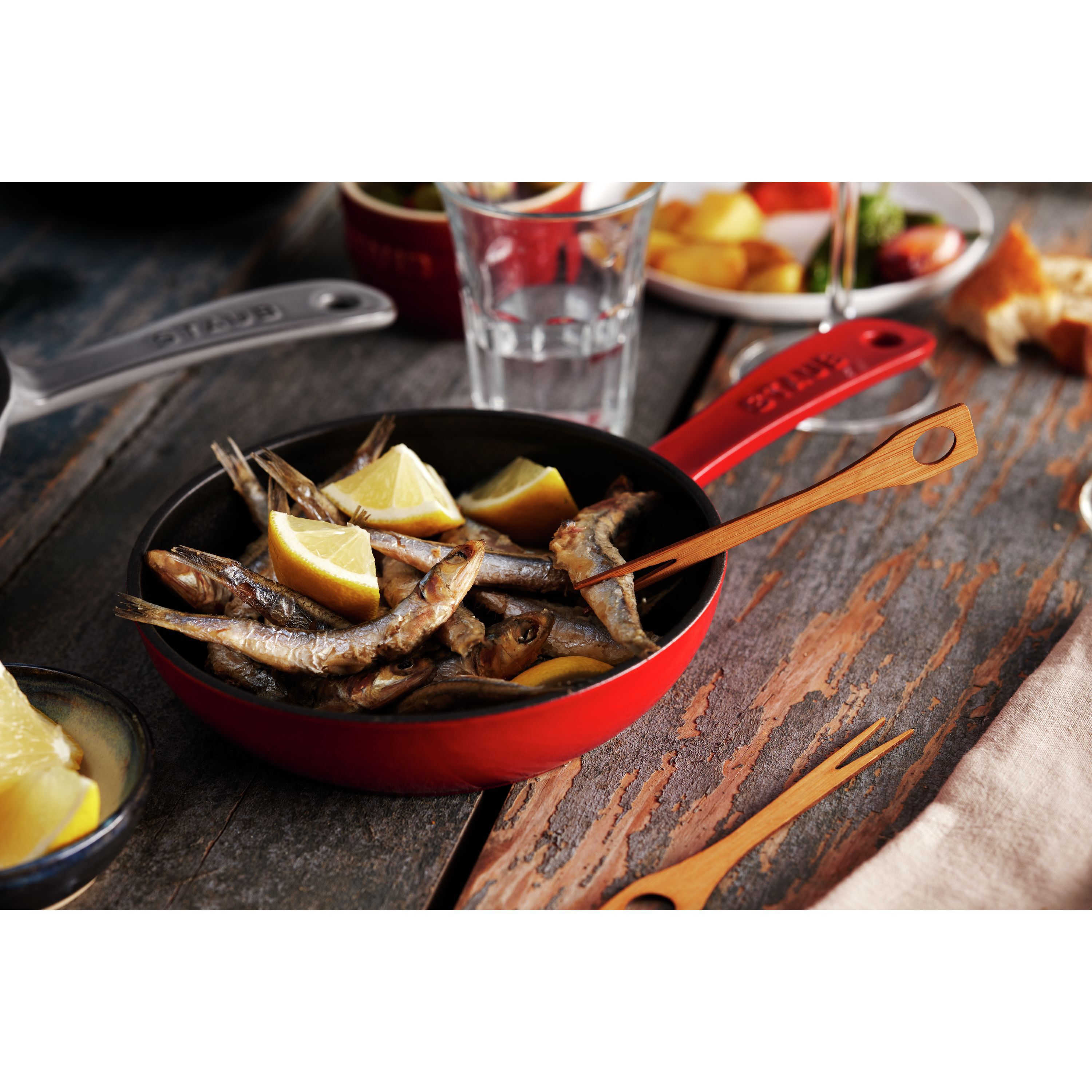 Bratpfanne 16 cm, Gusseisen, Kirsch-Rot