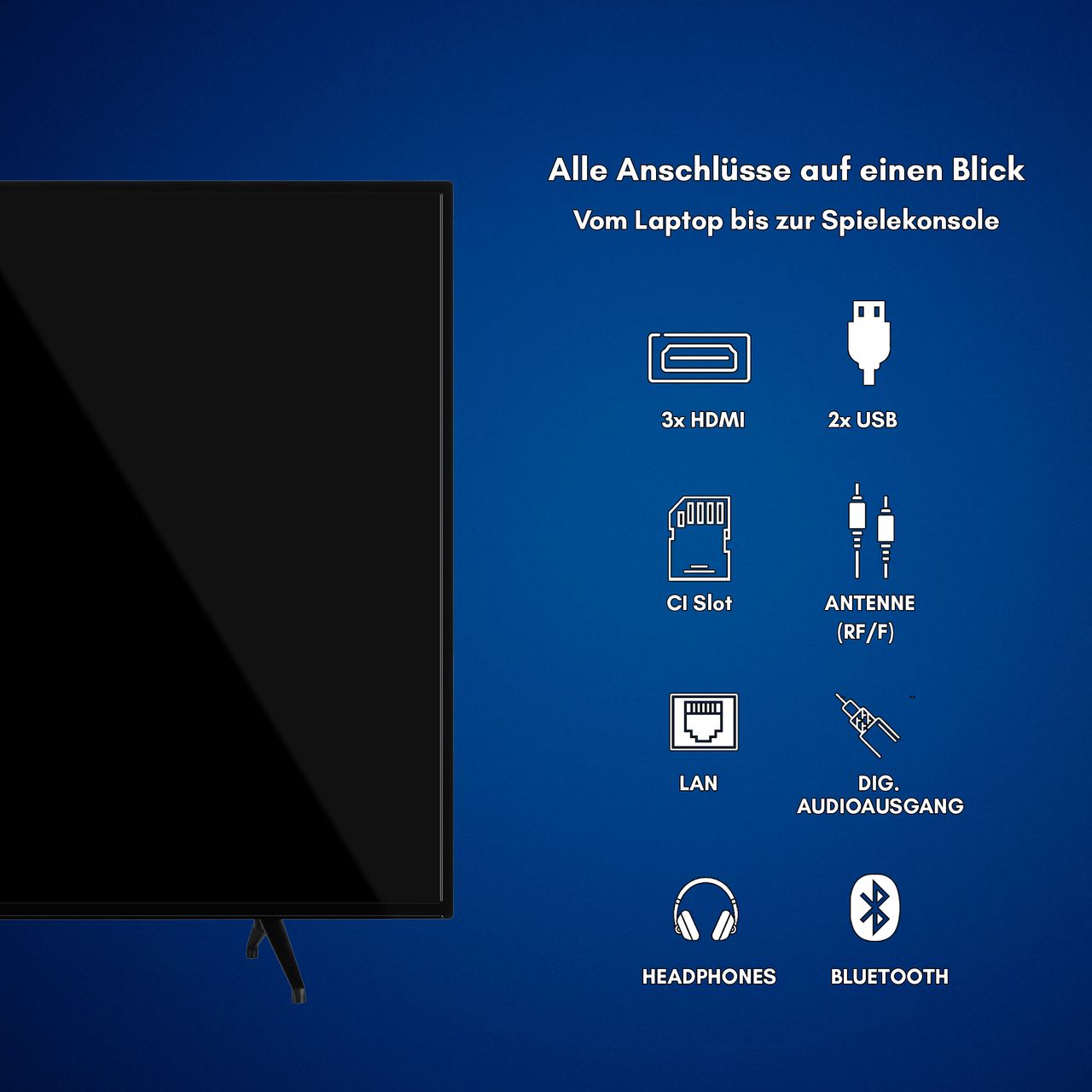 Daewoo Daewoo D55DM54UAMSX Android TV 55 Zoll Fernseher (4K UHD Smart TV, HDR Dolby Vision & Atmos)