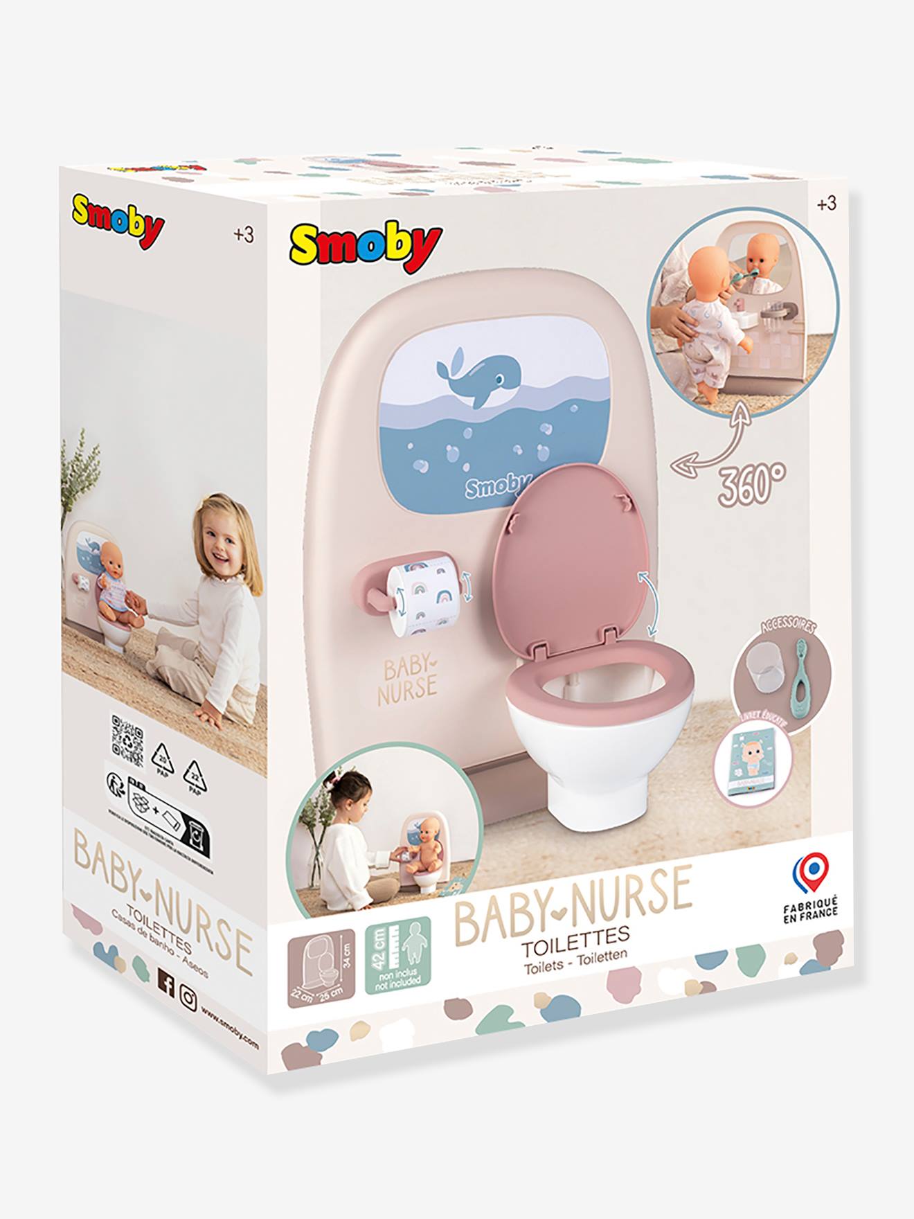 Smoby Toiletten-Spielset für Puppen Baby Nurse SMOBY - mehrfarbig