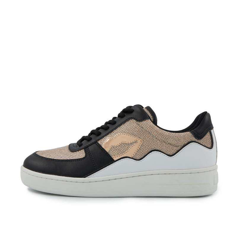 Baskets en cuir Loulou party or rose