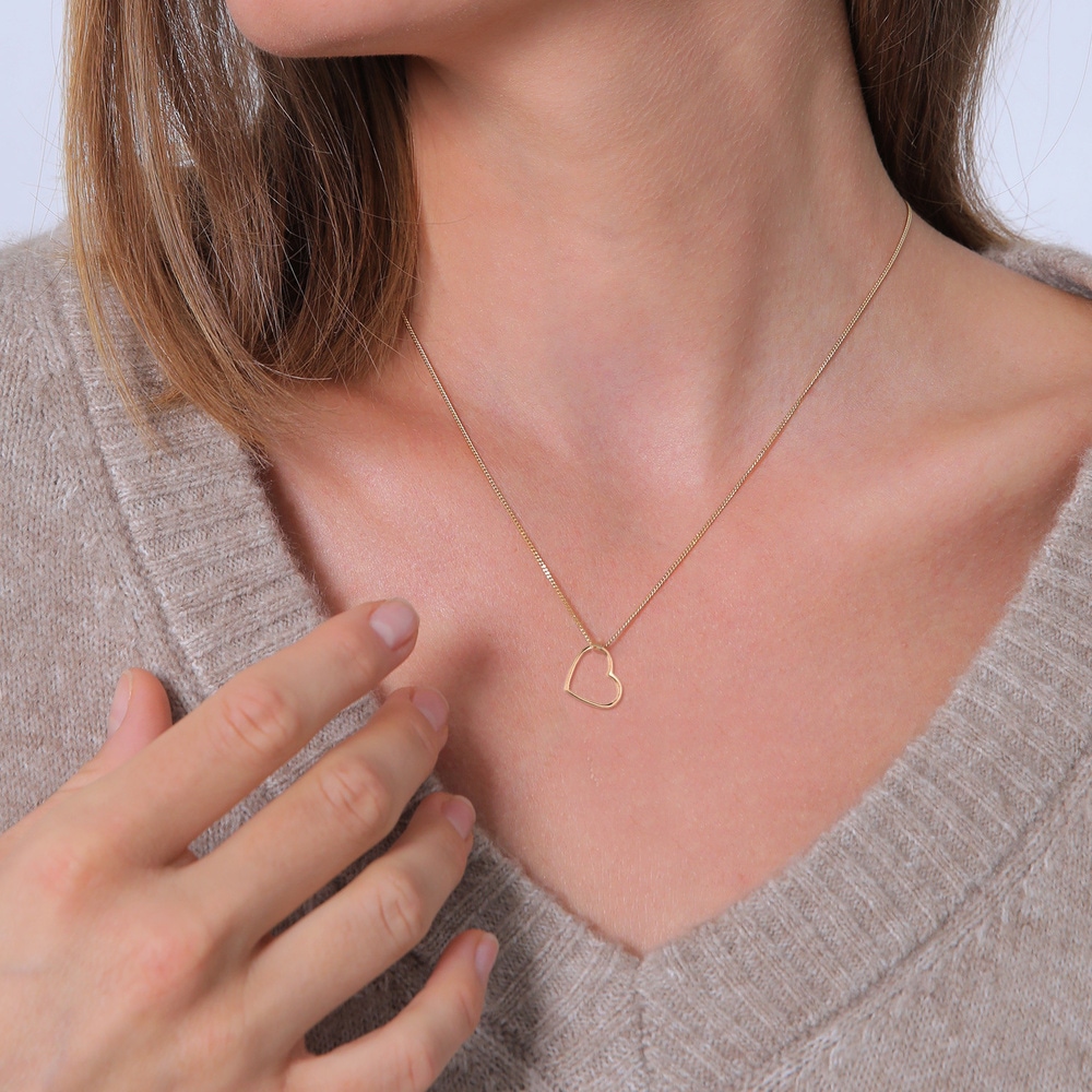 Elli Elli Collier Femmes Pendentif Coeur Basique en Argent Sterling 925 Bijoux