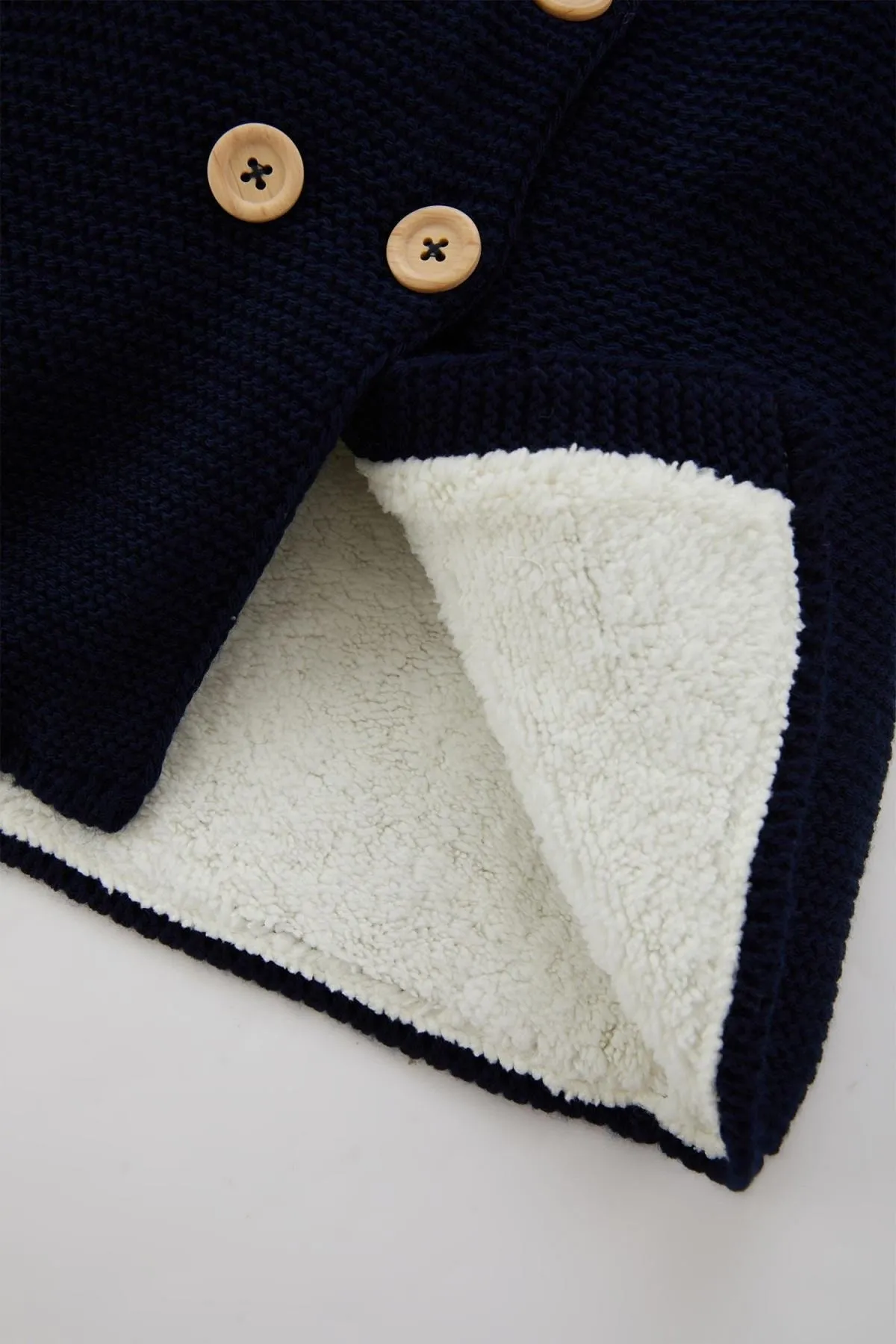 DeFacto  Baby-Strickjacke mit Kapuze und Plüschfutter für Jungen