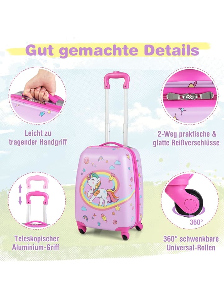 COSTWAY 2 tlg. Trolley mit Rucksack in Bunt günstig kaufen onesize