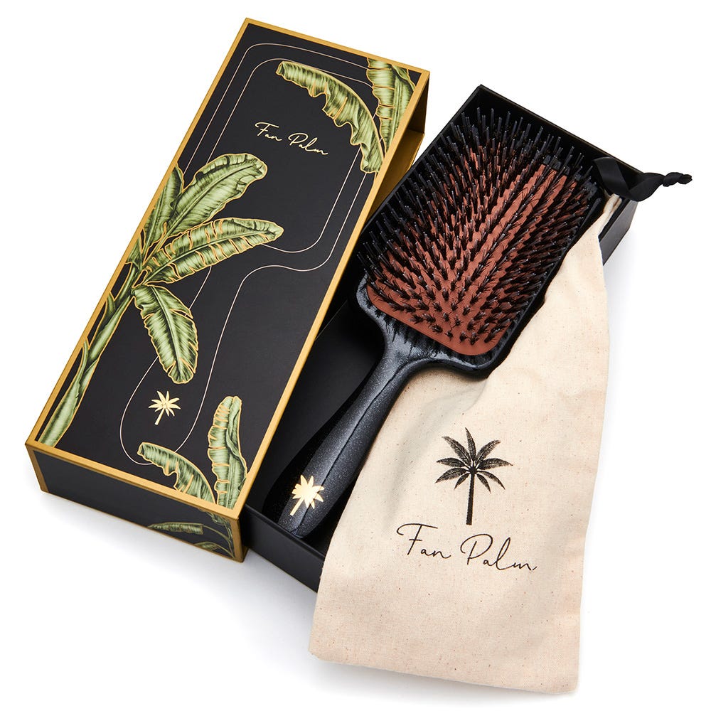 Fan Palm Boar- & Nylon Brush Big Star Large Paddle