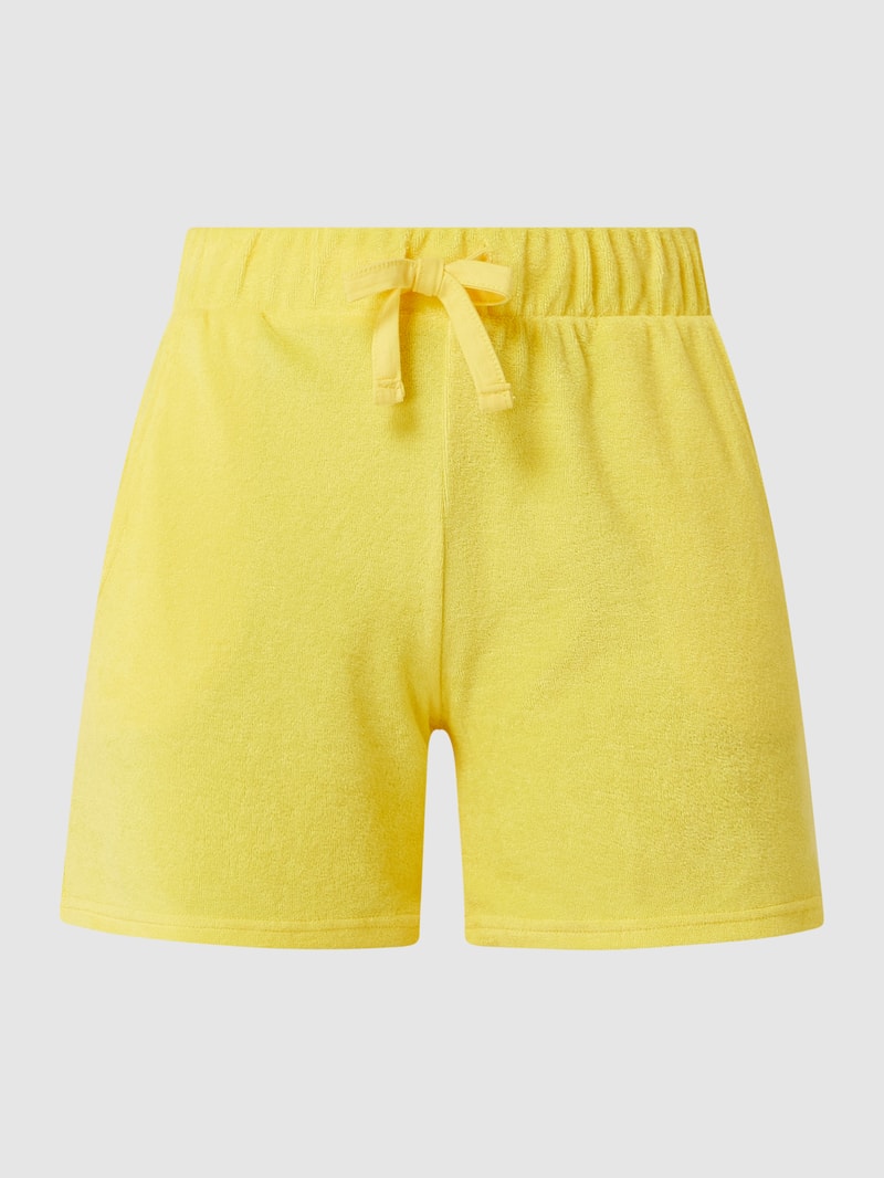 Shorts aus Frottee in hellgelb