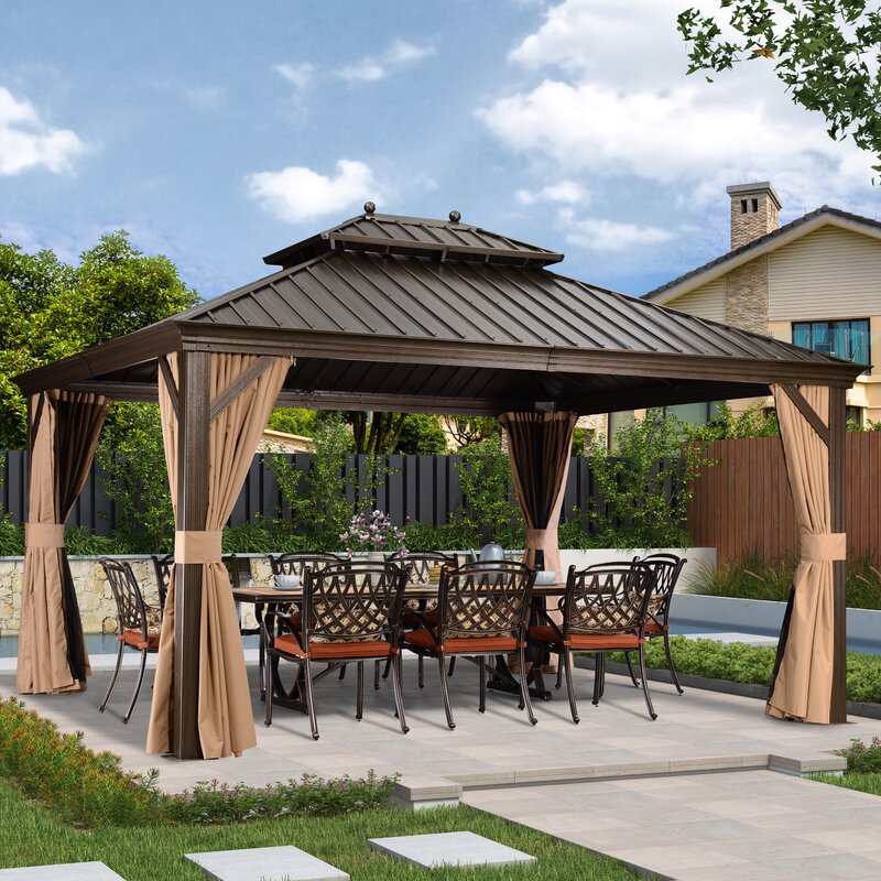 10 Ft. W x 12 Ft. D Aluminum Patio Gazebo