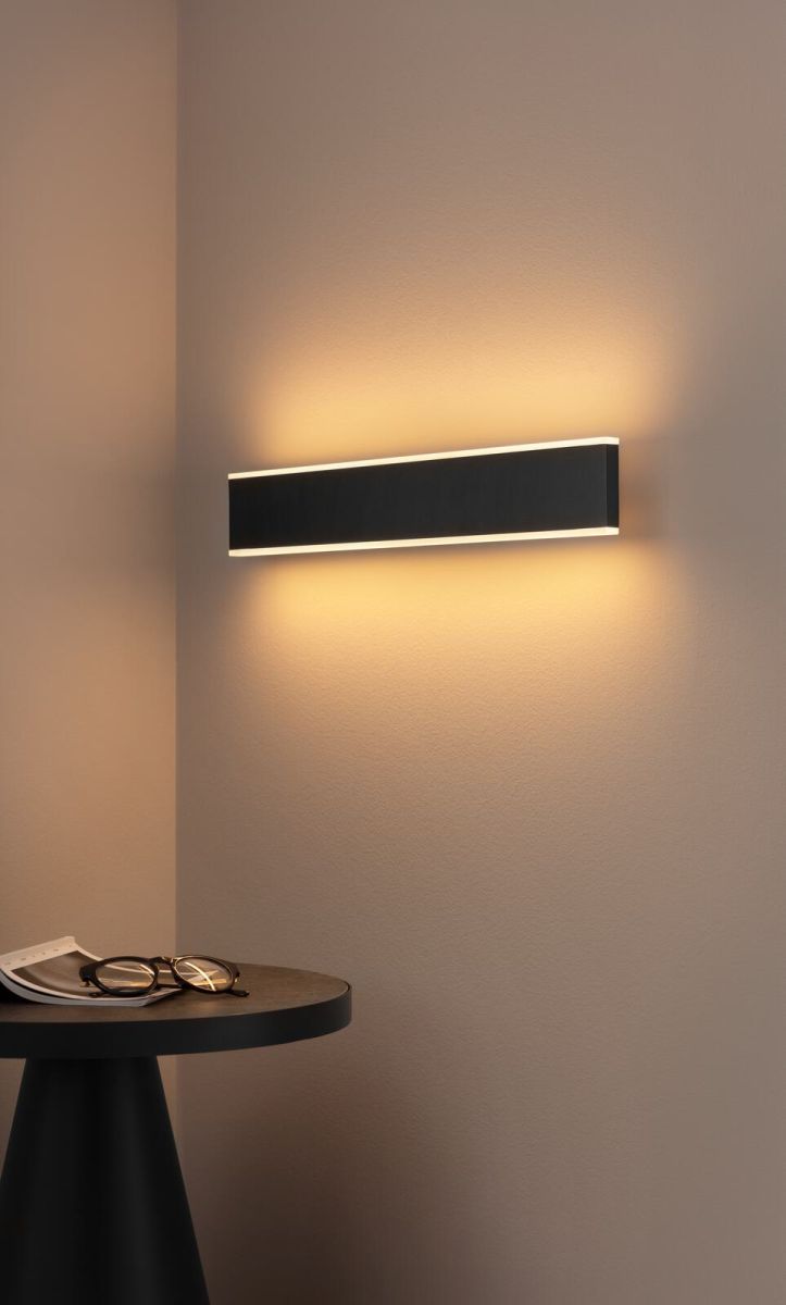 Fischer & Honsel LED Wandleuchte Muur Schwarz