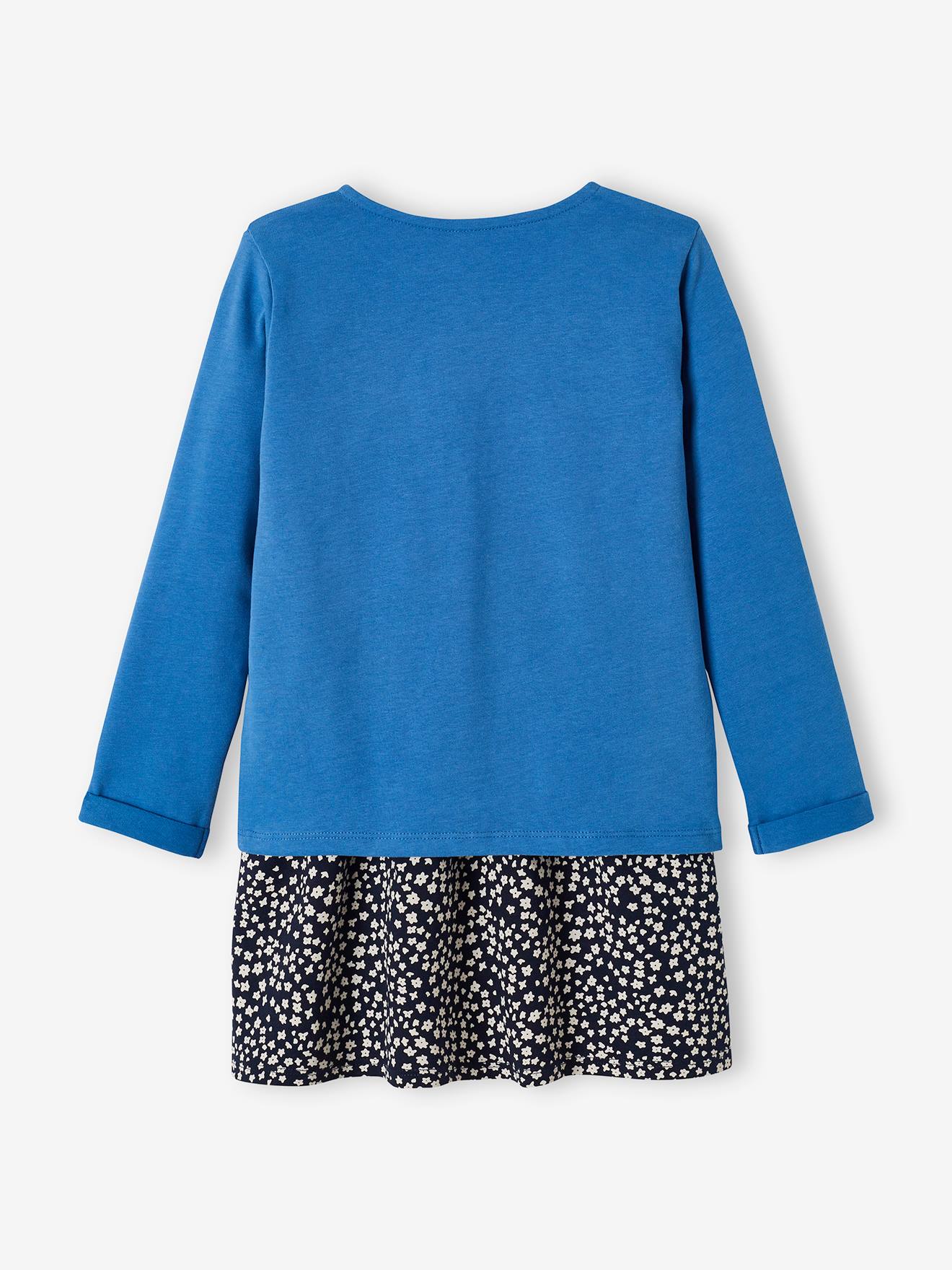 Ensemble robe + cardigan fille pêche