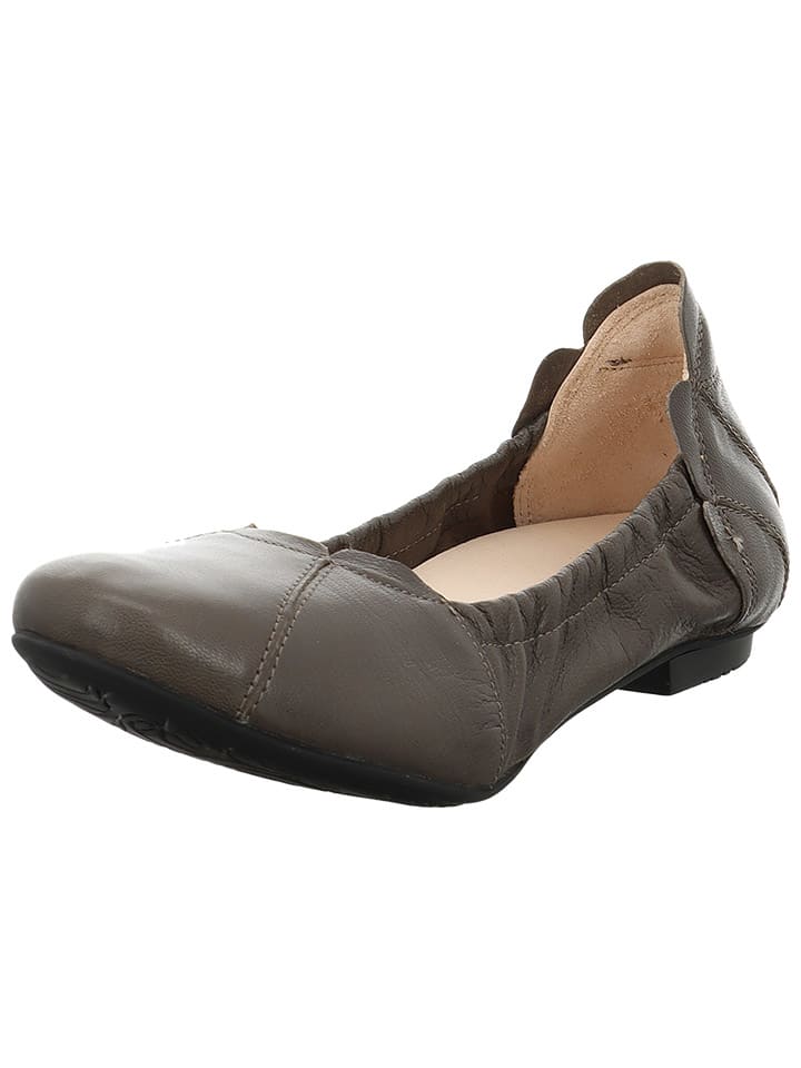 Think! Leder-Ballerinas in Anthrazit günstig kaufen