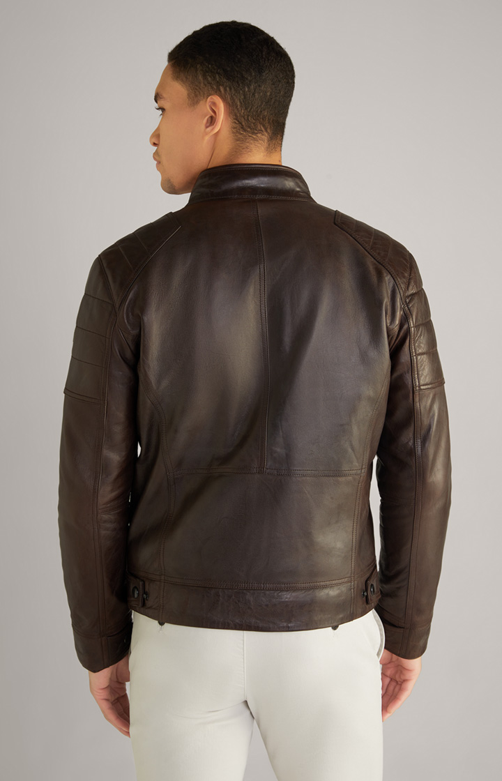 Lederjacke Lima in dunkelbraun