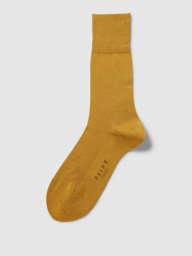 Socken mit Label-Print Modell 'Tiago' in messing
