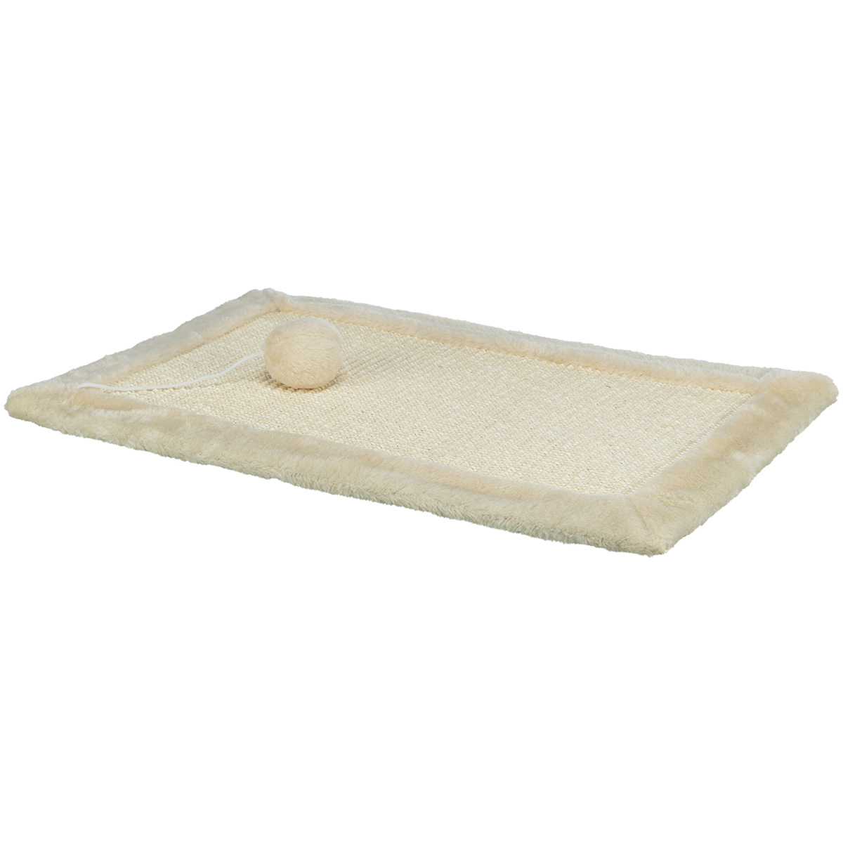 Trixie Kratzmatte mit Plüschrand natur braun 55 x 35 x 6 cm