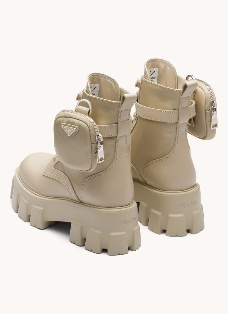 Prada  Biker boot van leer