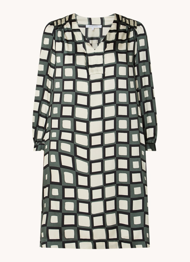 Robe tunique courte Saskia de Gerard Darel, à carreaux et poches latérales