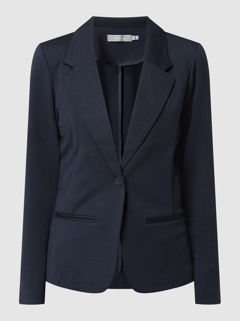 Blazer mit Reverskragen in marineblau