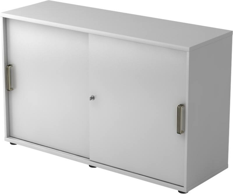 Hammerbacher V1752S/5/5/SGDEAUFB Schrank Spanplatte 1 Fachboden 1.200 x 400 x 748 mm Grau Mit Aufbau