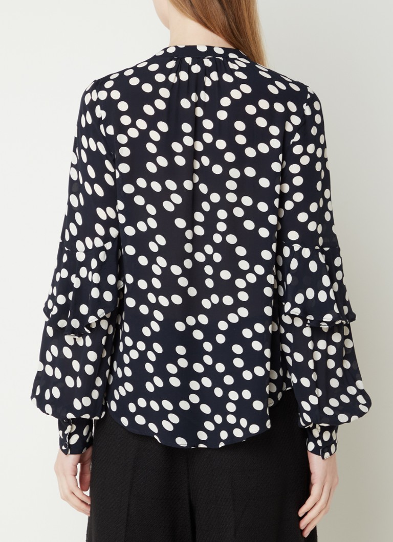 Phase Eight  Peyton blouse met volant en stippenprint