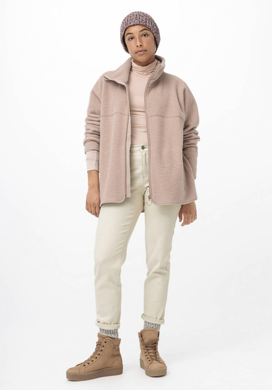 Wollfleece Jacke aus reiner Bio-Merinowolle