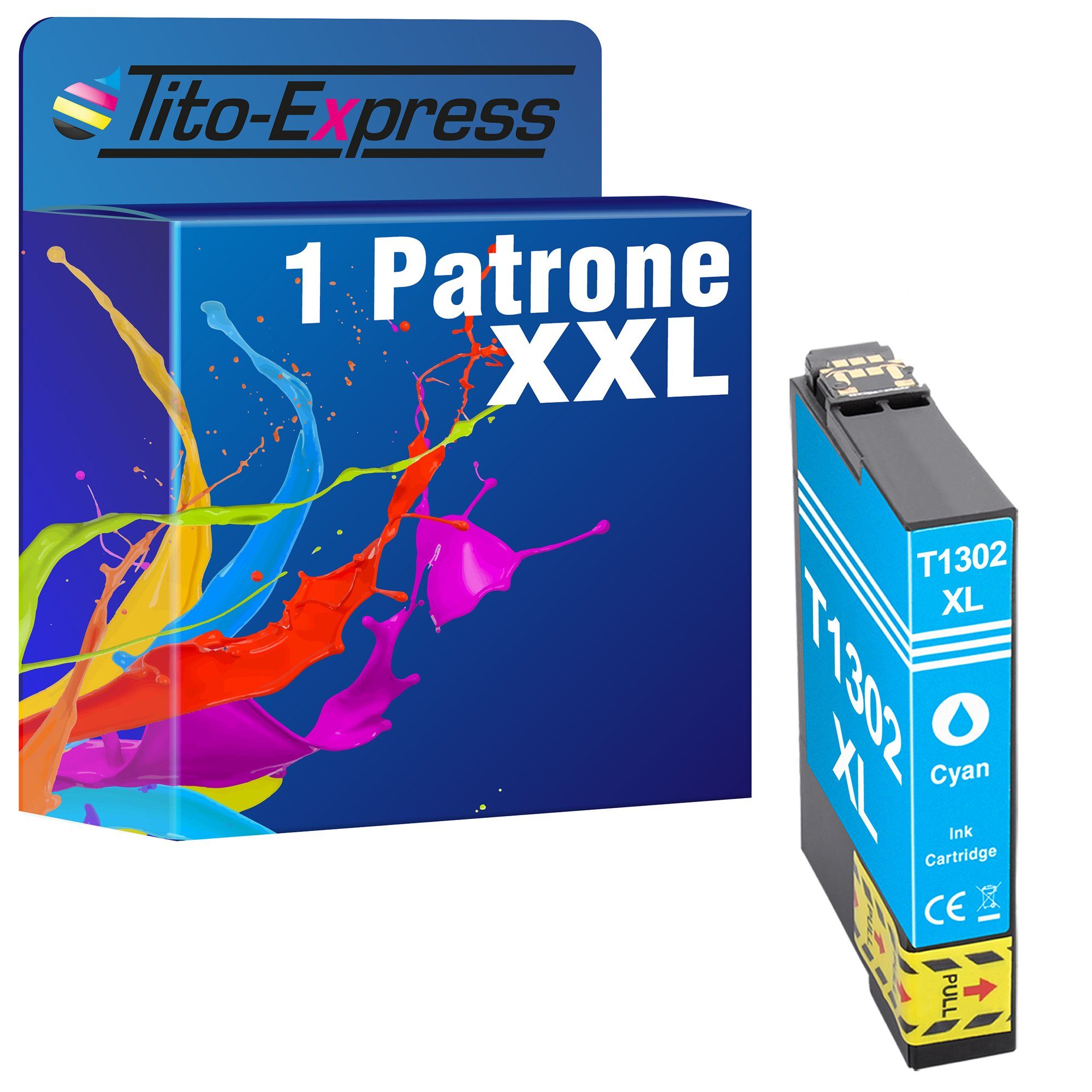 Tito-Express ersetzt Epson T1302 Cyan Tintenpatrone (für BX320FW BX525 BX635 BX935 FWD SX525WD SX620FW WF3520 DWF WF7525)