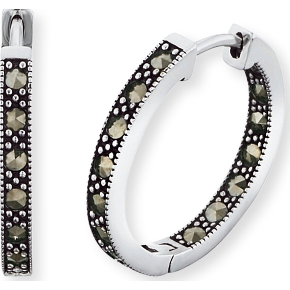Engelsrufer Créoles 925 Argent, Gemme Boucles d'oreilles
