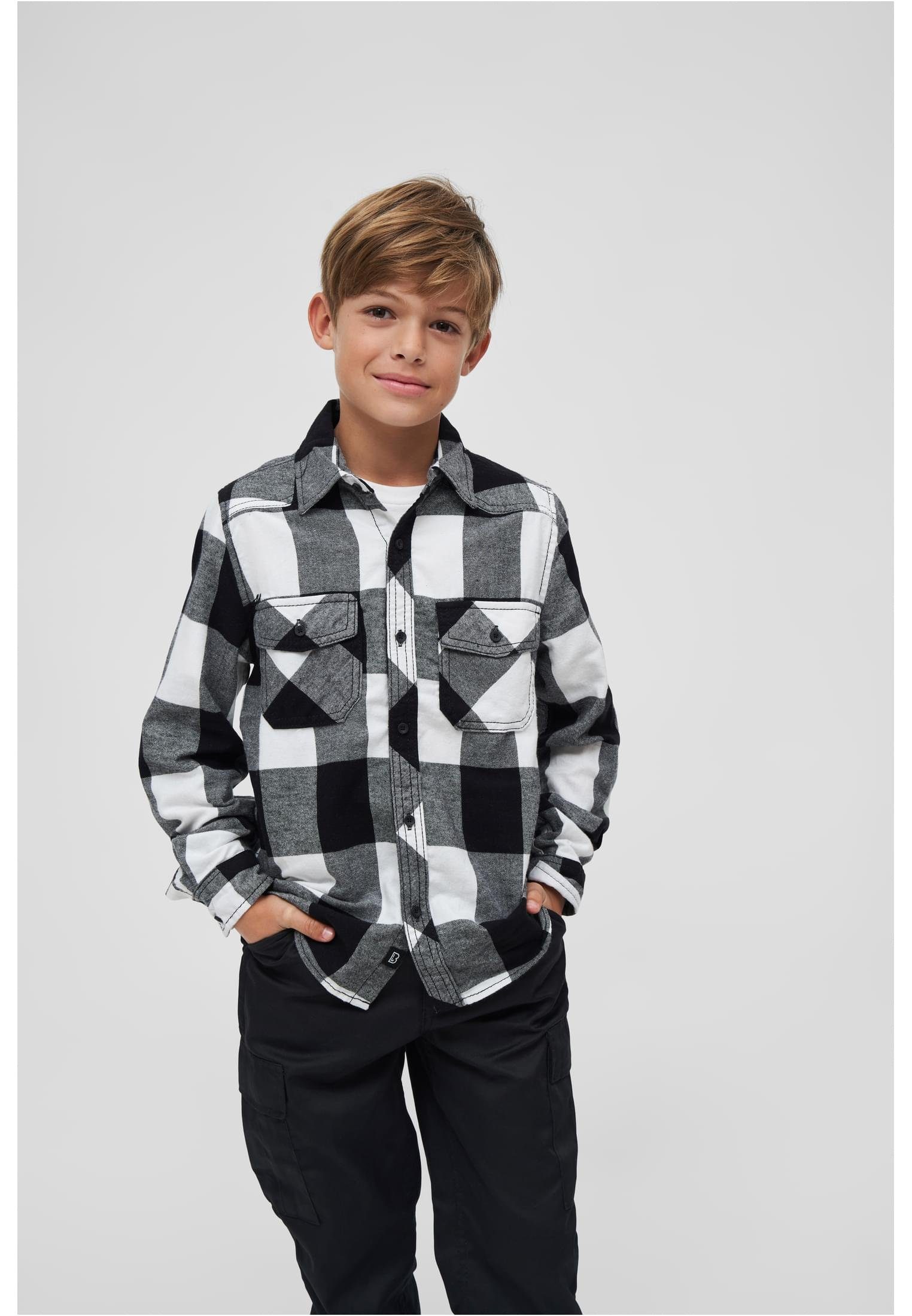 Brandit Langarmhemd Unisex Checkshirt Kids (1-tlg)