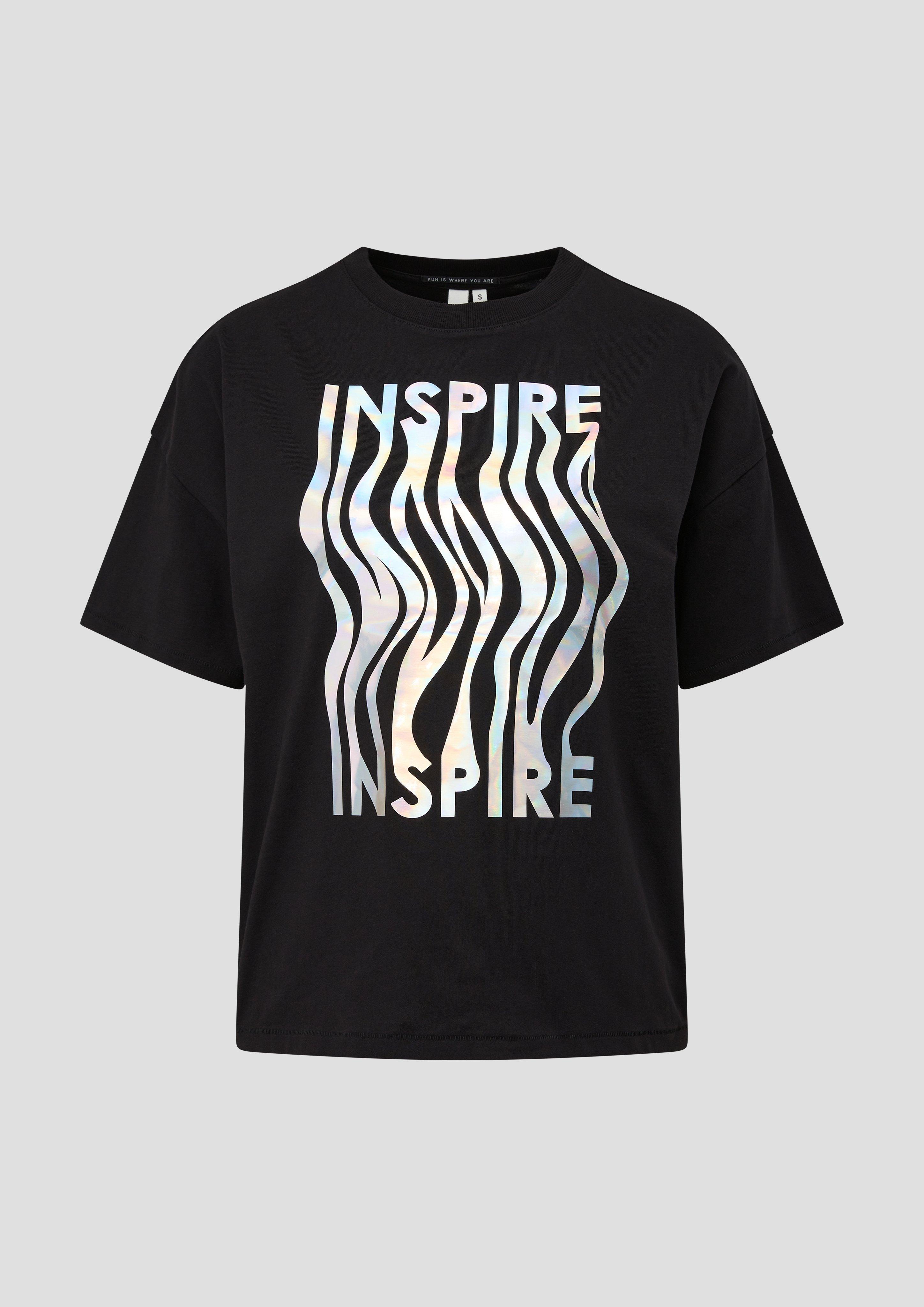 Baumwoll-Shirt mit holografischem Print  2138415-99D0