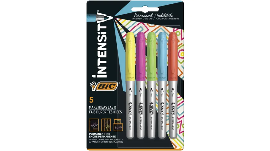 BIC Permanent Marker Intense Pastel 5er