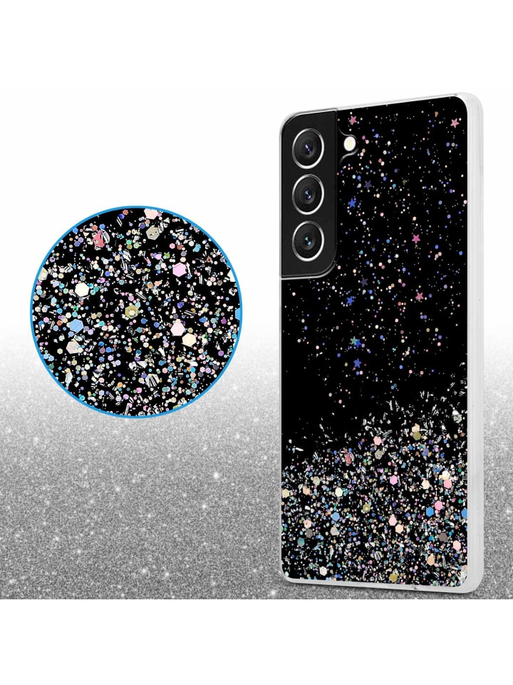 cadorabo Hülle für Samsung Galaxy S22 Glitter in Schwarz mit Glitter günstig kaufen onesize