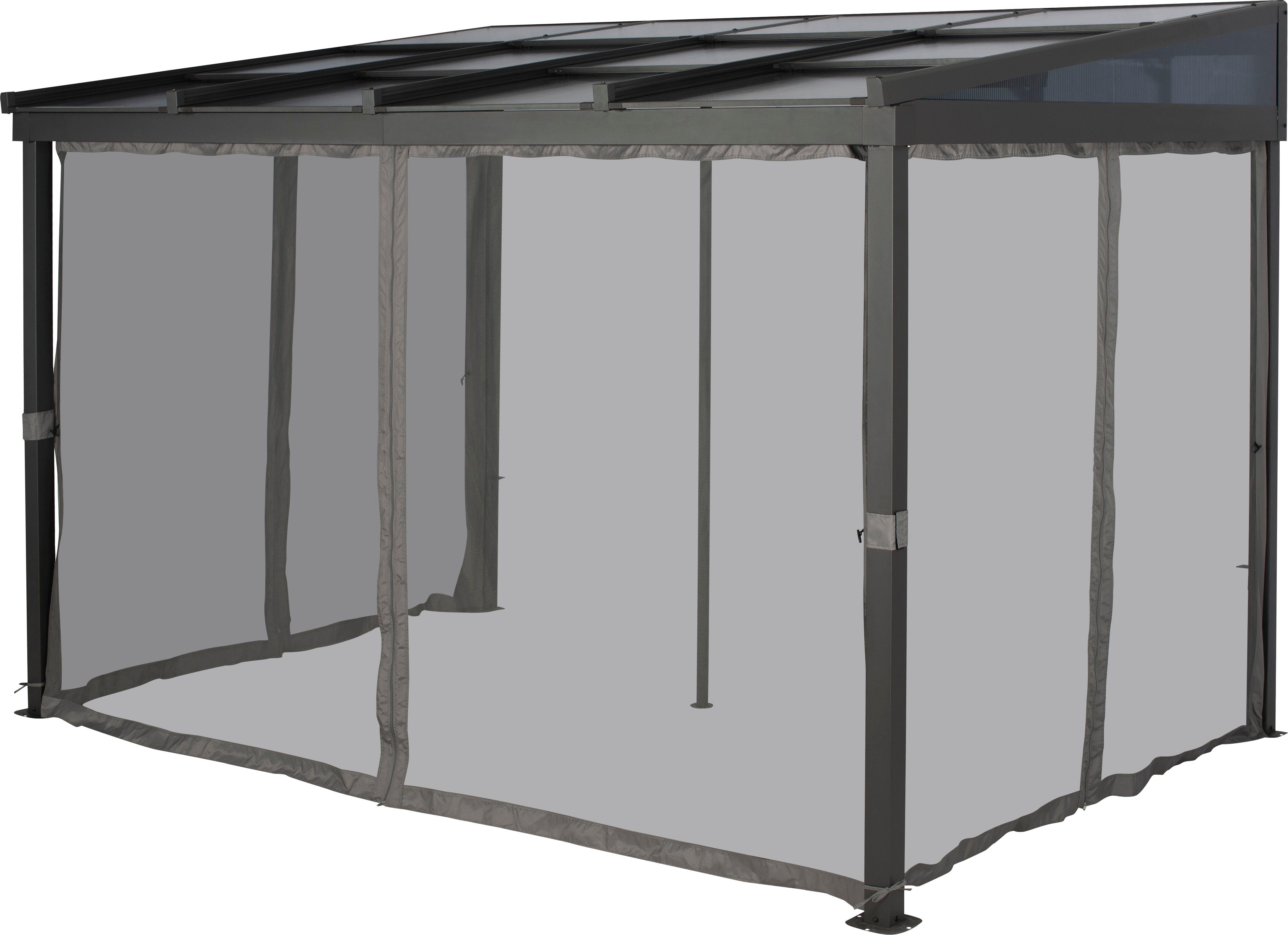 KONIFERA Anbaupavillon Bilbao, Terrassenüberdachung, in 360, 423 und 480 cm Breite, mit 7,8 mm Polycarbonat-Dachplatten