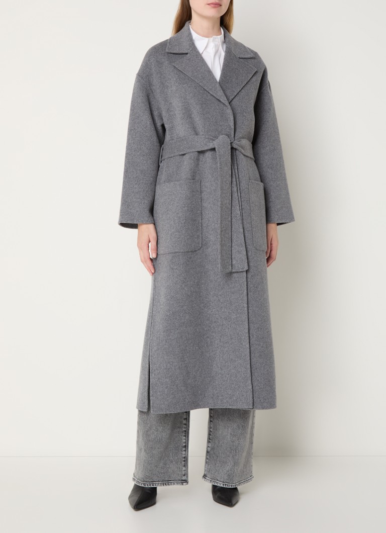 Cappotto Maje in misto lana con tasche cucite