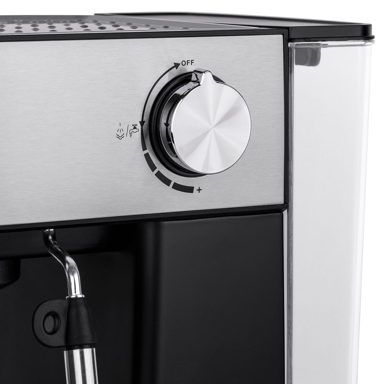 Weasy Wëasy Espressomaschine KFX32 / Fassungsvermögen 1,6 L  / 4 Programme / Filter aus Edelstahl und Messlöffel / Edelstahl/ 850 W /  Silber