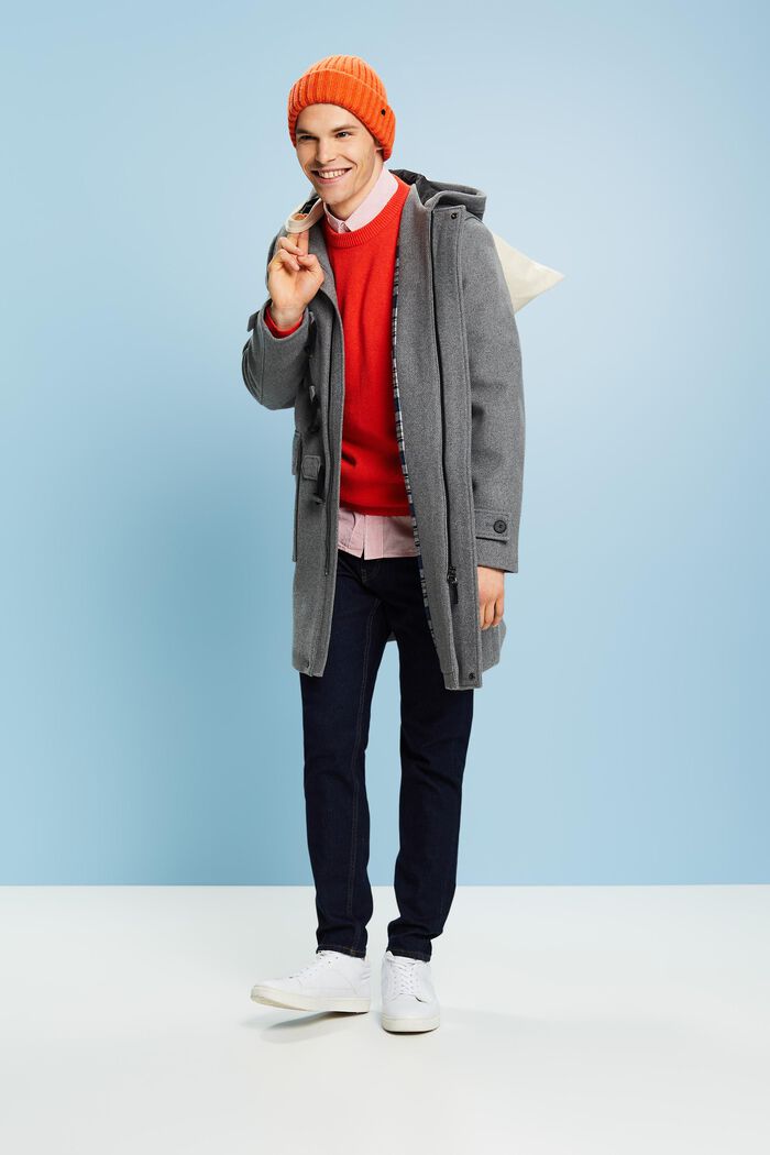 Dufflecoat aus Wollmix