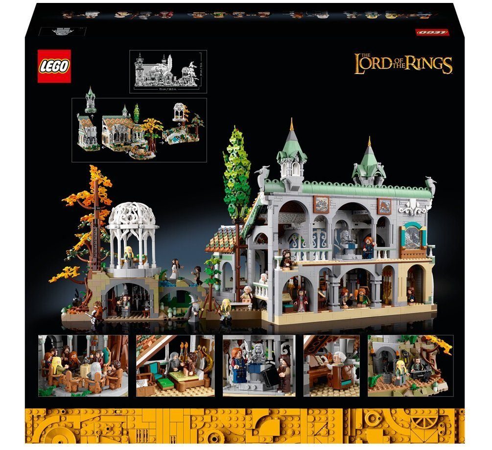 LEGO® Spielbausteine 10316 Der Herr der Ringe - Bruchtal mit 15 Minifiguren, (Set, 6167 St., Konstruktionsset), Baue ein Tal aus Mittelerde, Geschenk zu Weihnachten