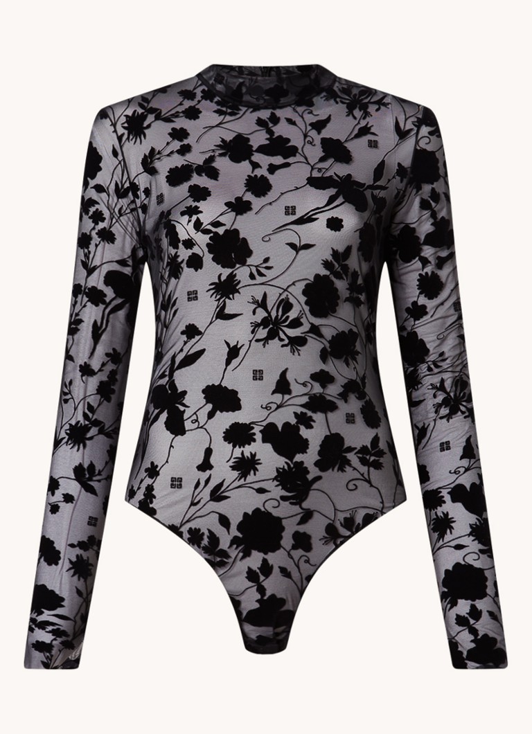 Givenchy Mesh body with flock print