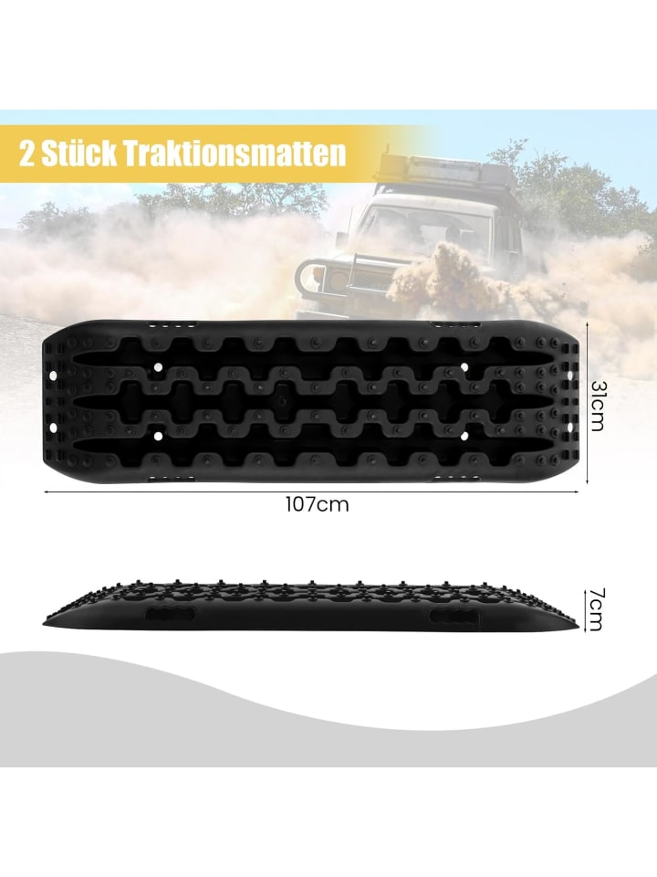 COSTWAY 2 Stk. Anfahrhilfe in Schwarz günstig kaufen onesize