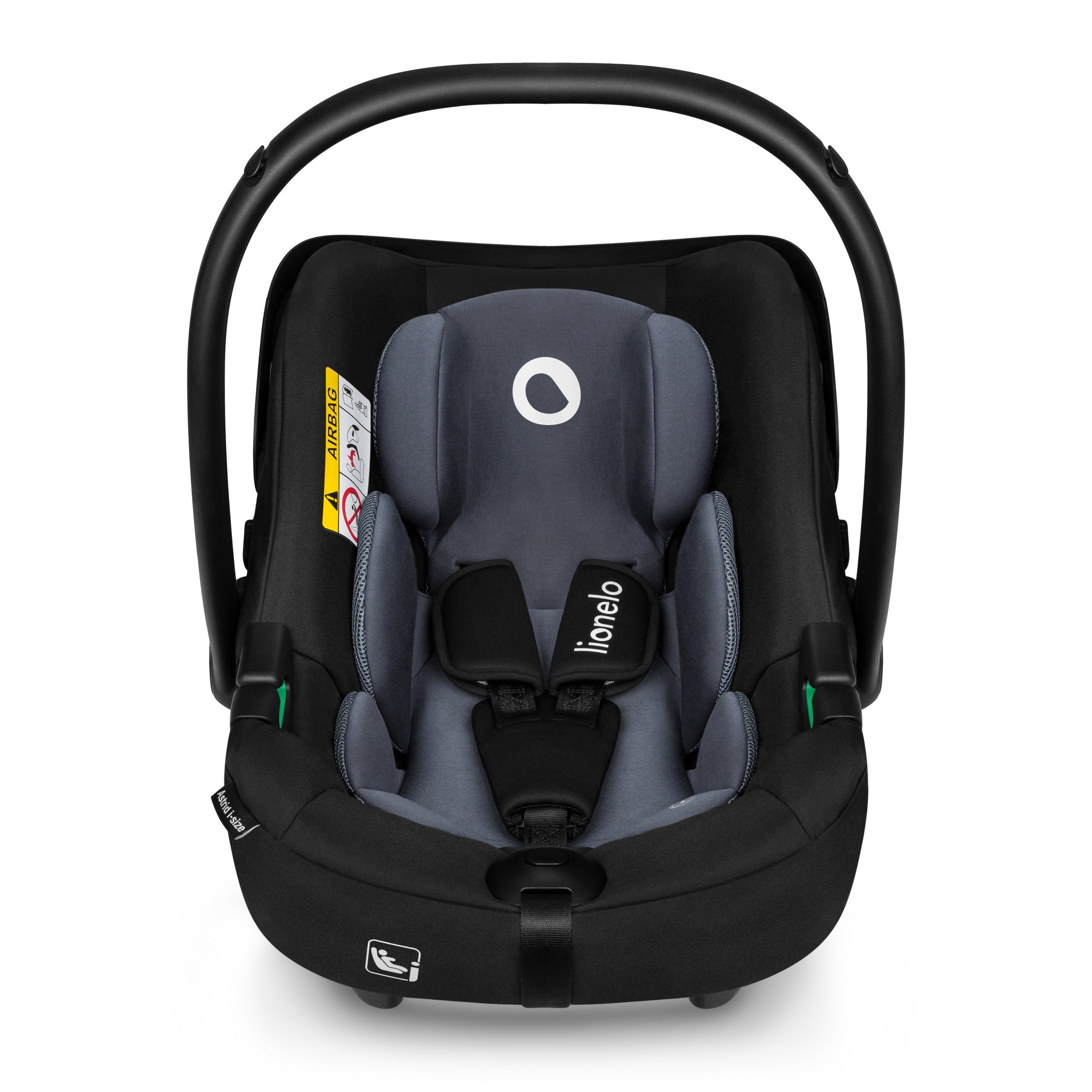 lionelo Babyschale ASTRID I-SIZE, ab: ab Geburt, bis: bis 87 cm, ab: 1,00 kg, bis: 16,00 kg, (Set), Sehr stabiler Träger, Höhenverstellung, Modernes Design