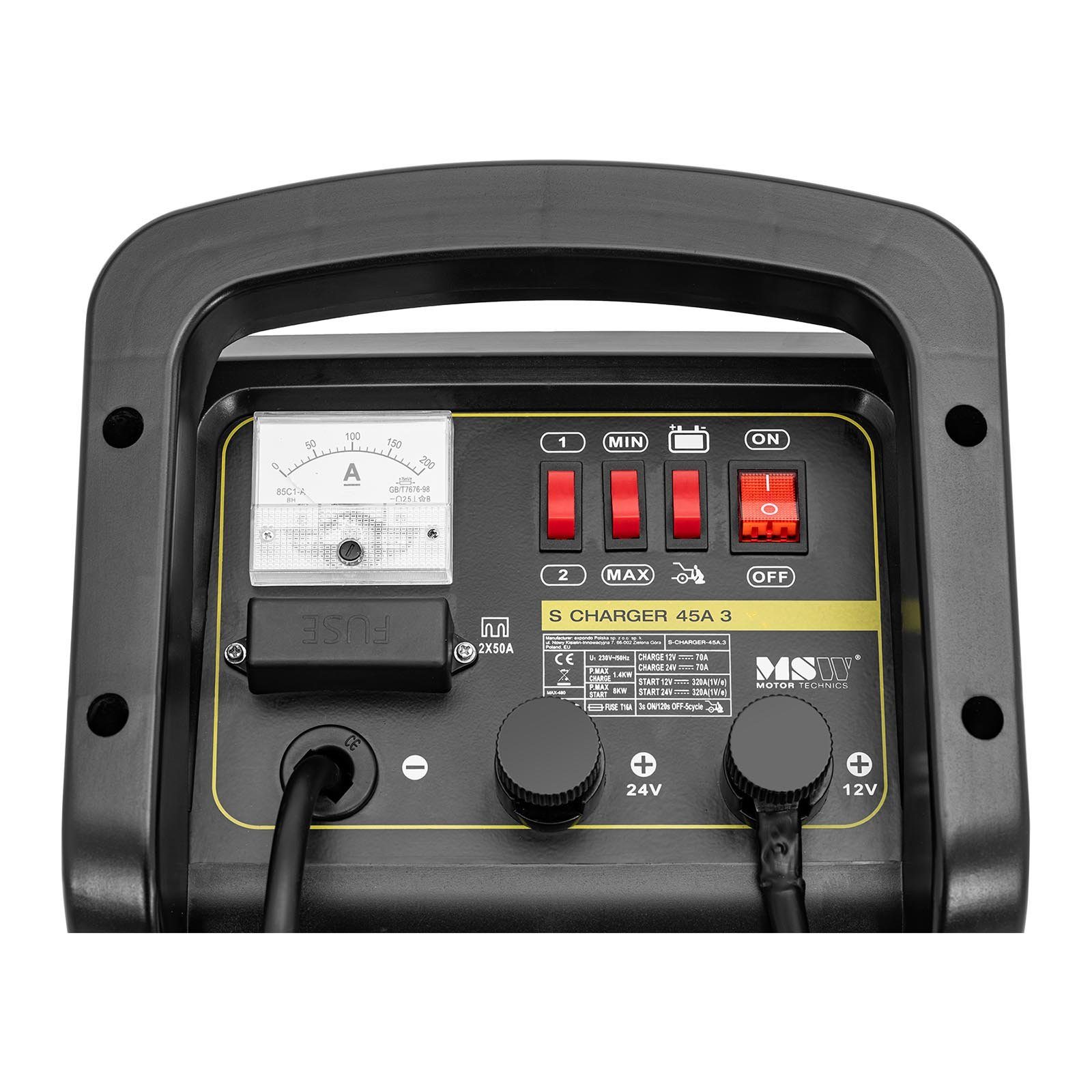 MSW Auto Batterieladegerät Kfz Pkw Ladegerät Autobatterie Starthilfe 12 / Autobatterie-Ladegerät