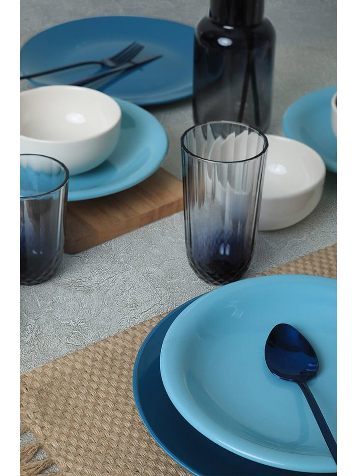 Hermia 18tlg. Kombiservice in Blau/ Hellblau/ Weiß günstig kaufen onesize