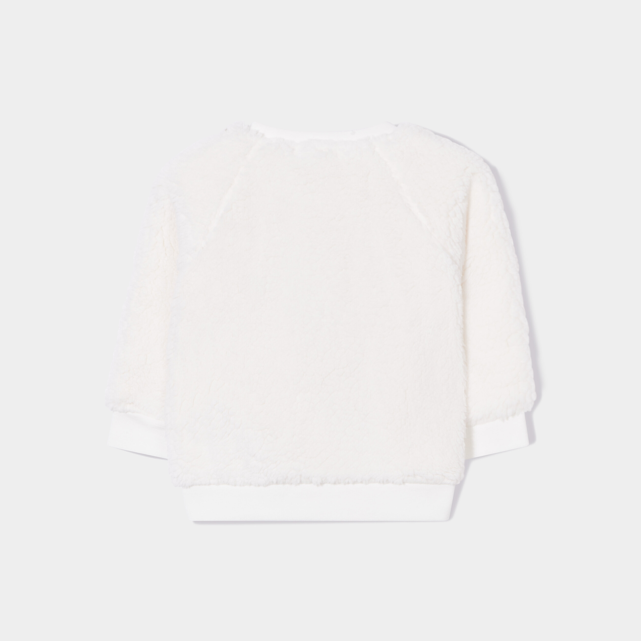 Sweat manches longues blanc bébé fille | La Halle