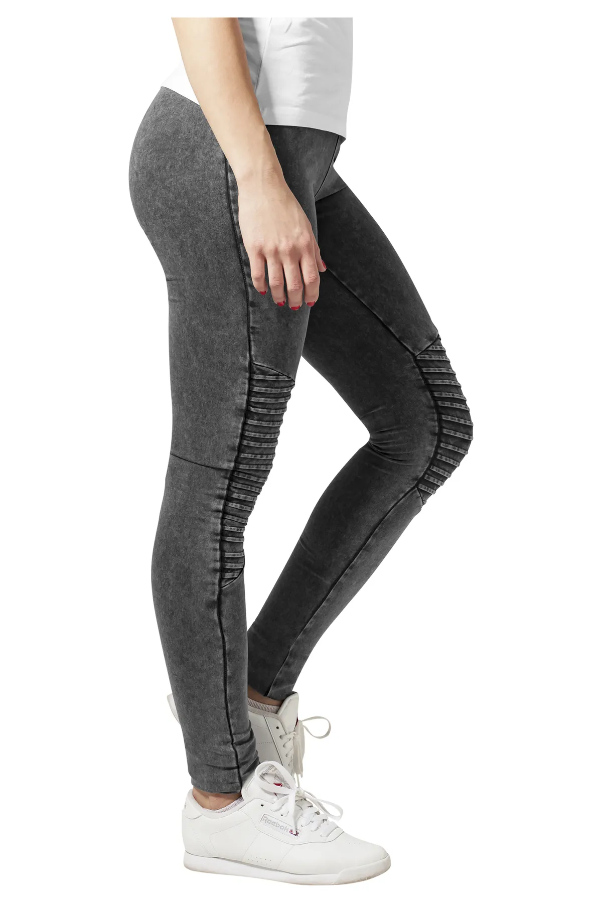 Urban Classics  Leggings - Grau - Mittlerer Bund