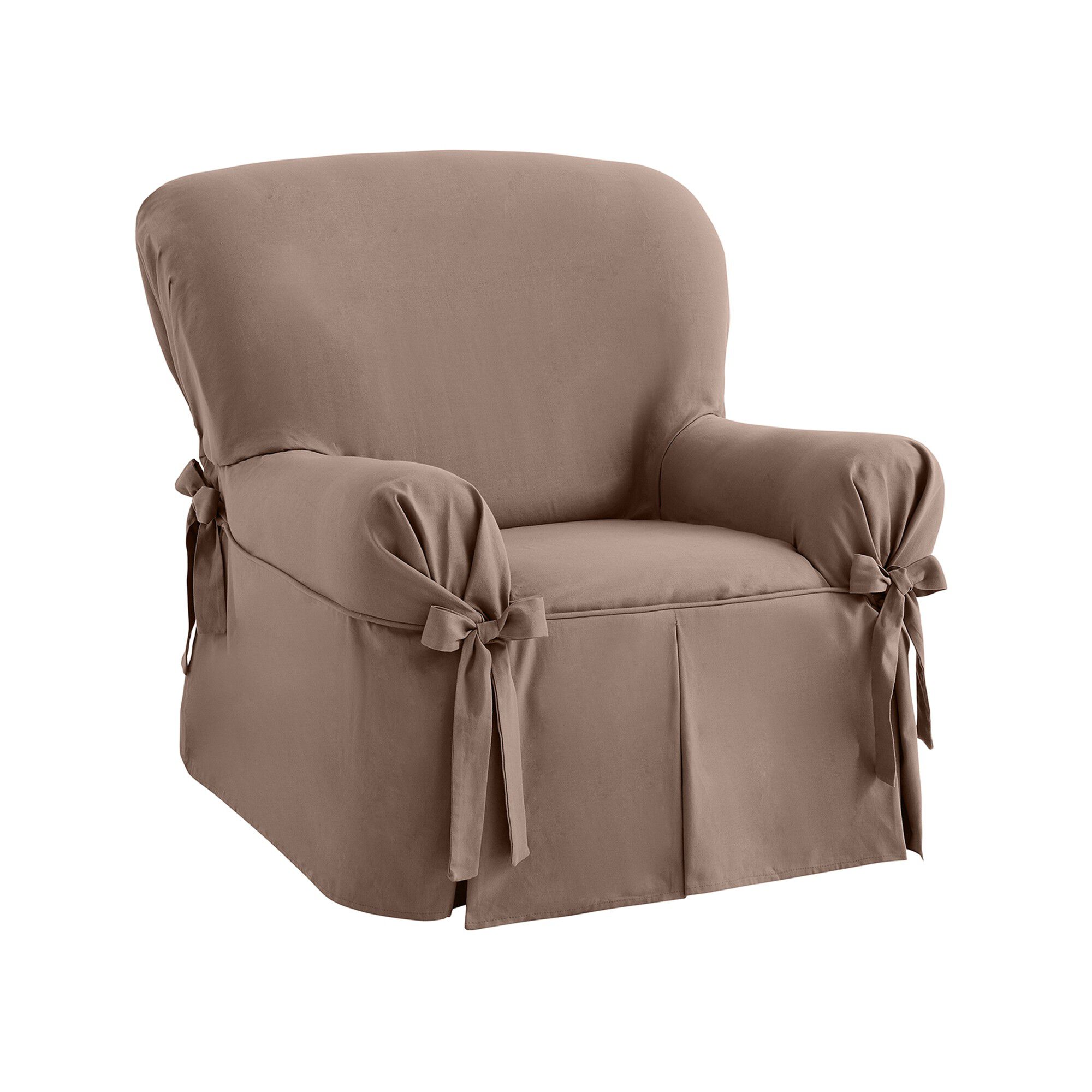 Housse bachette coton uni nouettes fauteuil canapés