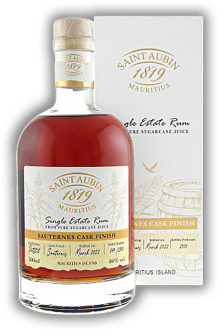 Saint Aubin Rum Sauternes Cask Finish Saint Aubin Rum Sauternes Cask Finish  0,5	 Liter - Vol 46%