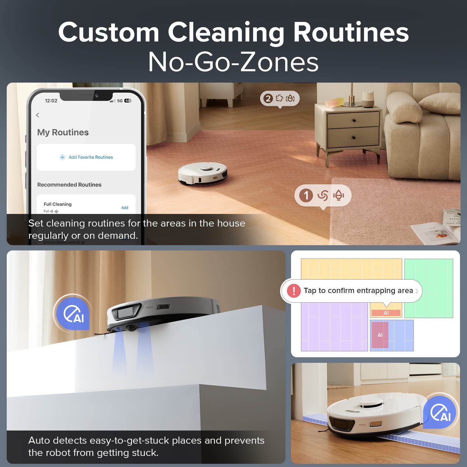 Roborock Saugroboter S7 Max Ultra, 60,00 W, 5500 Pa, mit Reinigungslösung, aktive Hindernisvermeidung, mit selbstentleerender & selbstwaschender & selbsttrocknender & selbstbefüllender & selbstreinigender Station, App und Sprachsteuerung (Upgrade von