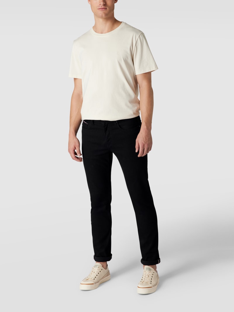Straight Fit Jeans mit Stretch-Anteil Modell 'Denton in schwarz