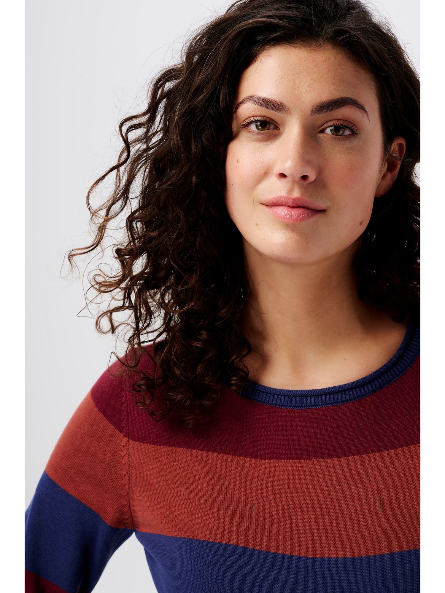 ESPRIT maternity Umstandspullover Gestreifter Rundhals-Pullover