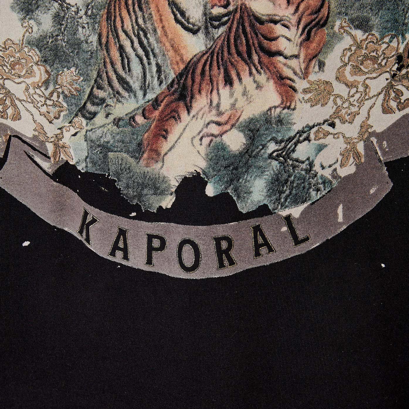 LARGE  T-shirt noir Femme