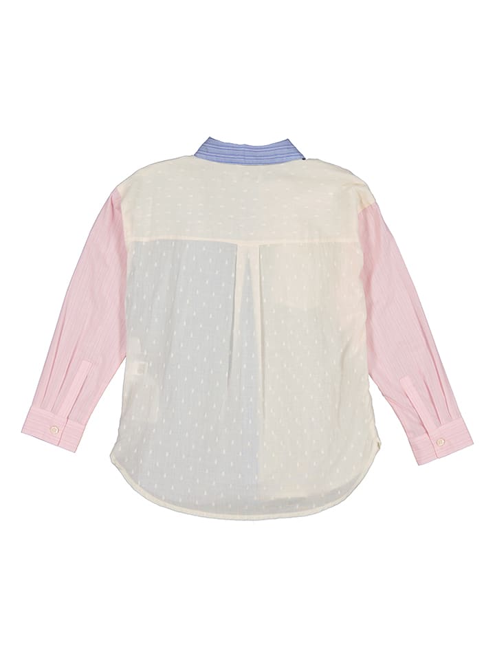 Tommy Hilfiger Bluse in Rosa/ Hellblau/ Creme günstig kaufen