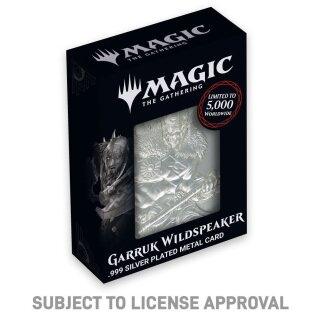 Magic the Gathering Metallbarren Garruk Wildspeaker Limited Edition (versilbert)