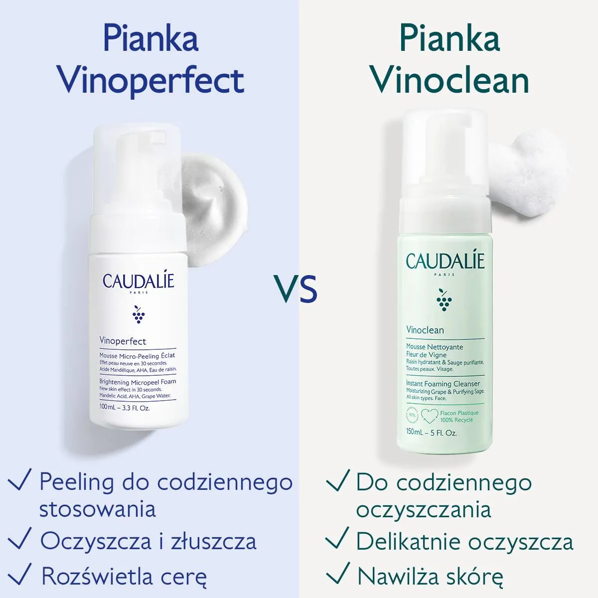 Caudalie Vinoperfect Lysnende Mikro-Eksfolierende Skum