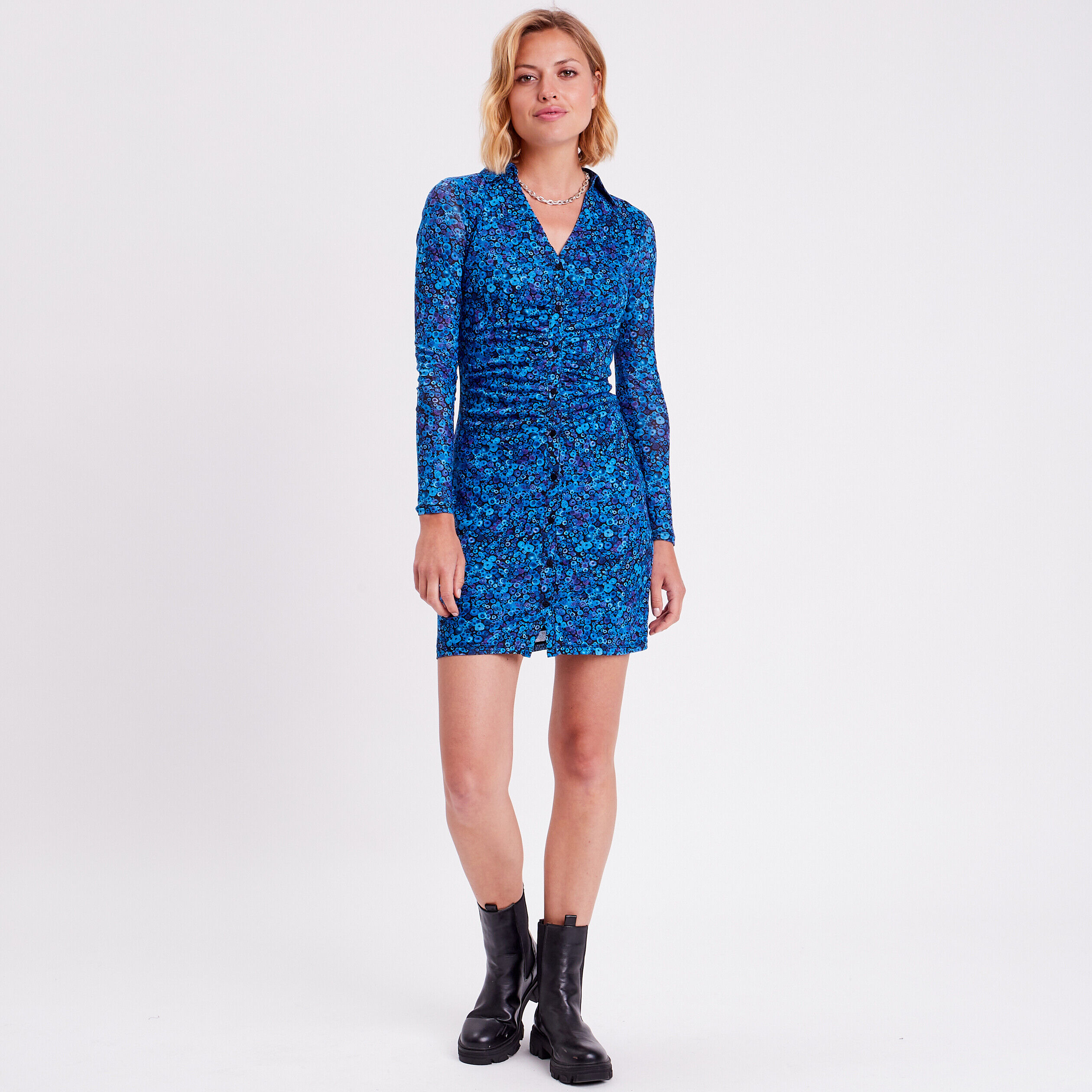 Robe moulante froncée noir femme | Cache Cache